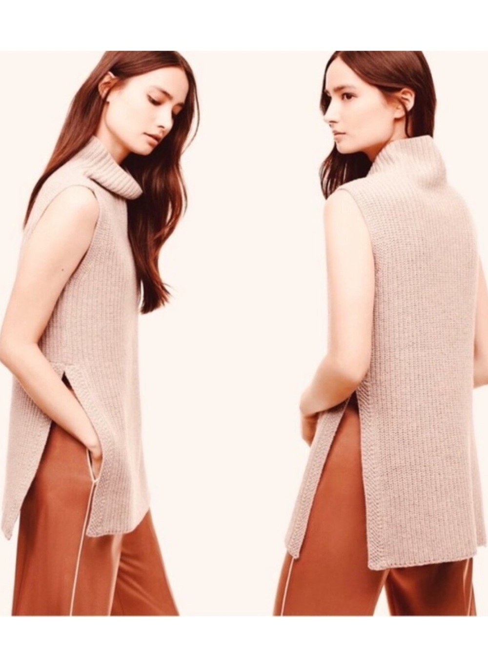 Aritzia Wilfred Durandal Wool Sweater - Pink